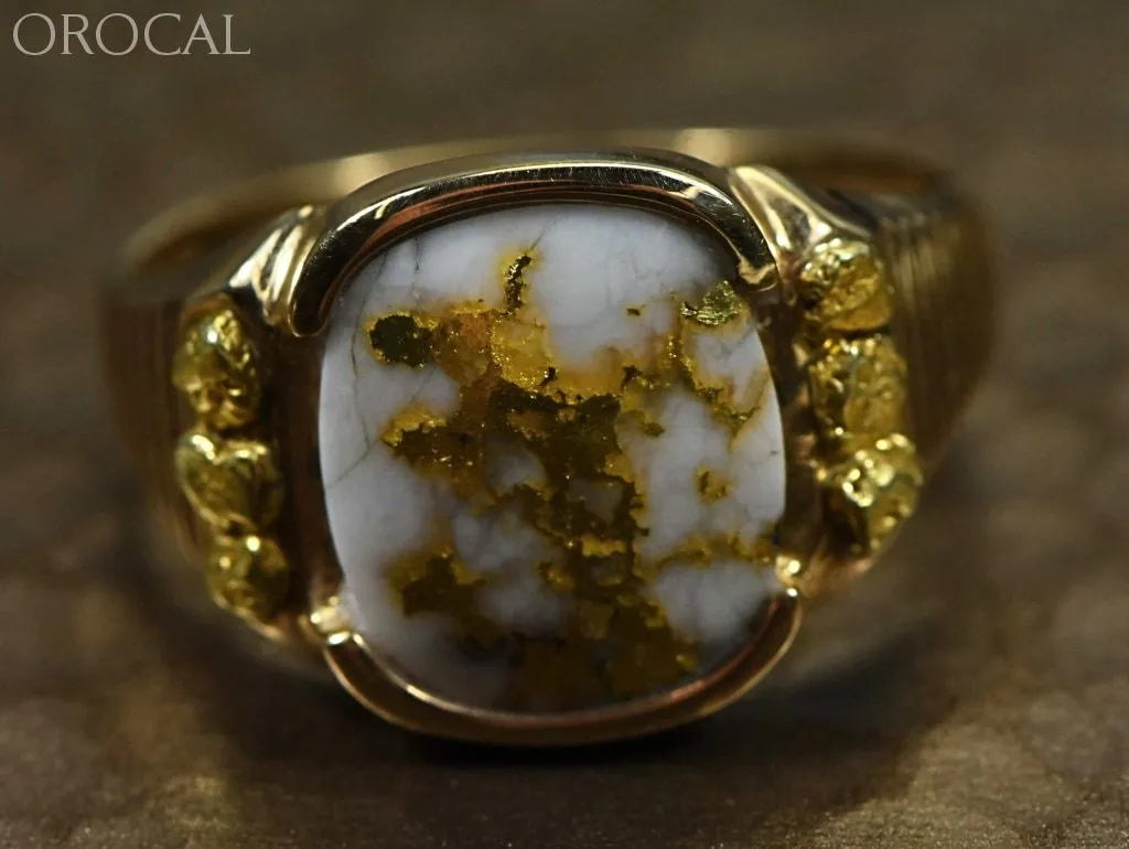 Gold Quartz Ring "Orocal" RM794NQ Genuine Hand Crafted Jewelry - 14K Gold Casting