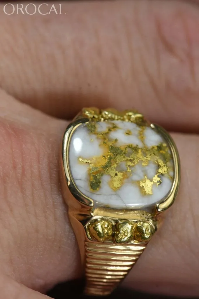 Gold Quartz Ring "Orocal" RM794NQ Genuine Hand Crafted Jewelry - 14K Gold Casting