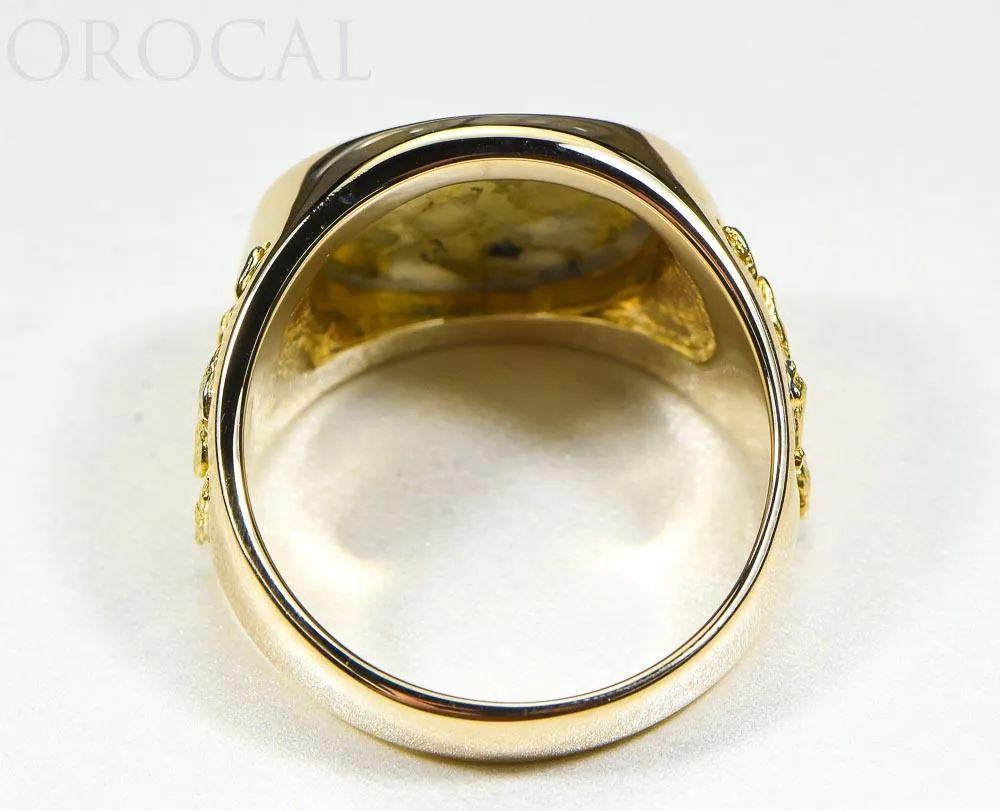 Gold Quartz Ring "Orocal" RM802Q Genuine Hand Crafted Jewelry - 14K Gold Casting