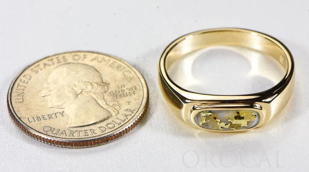 Gold Quartz Ring "Orocal" RM880Q Genuine Hand Crafted Jewelry - 14K Gold Casting