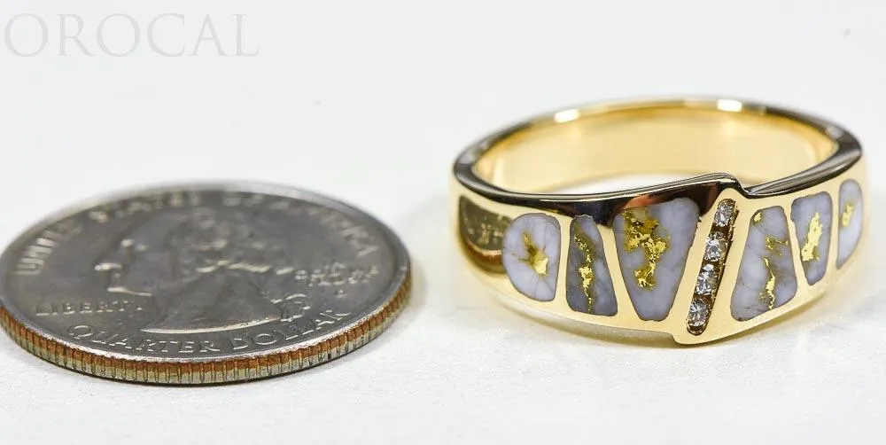 Gold Quartz Ring "Orocal" RM882D8Q Genuine Hand Crafted Jewelry - 14K Gold Casting