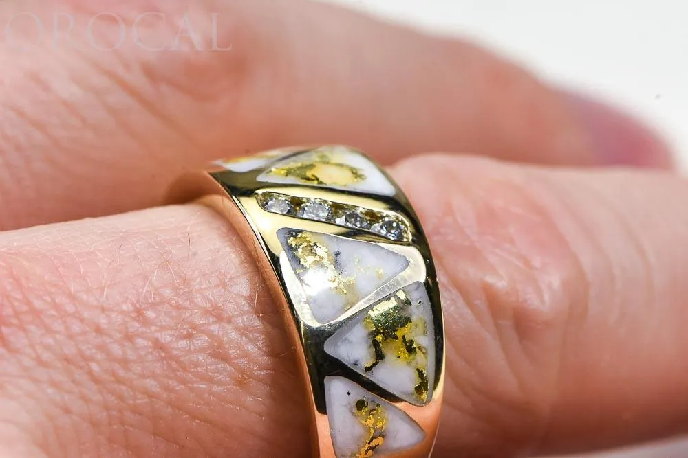 Gold Quartz Ring "Orocal" RM883D20Q Genuine Hand Crafted Jewelry - 14K Gold Casting