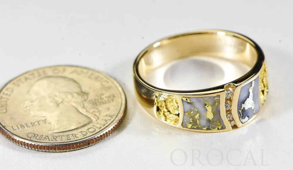 Gold Quartz Ring "Orocal" RMDL58SD9NQ Genuine Hand Crafted Jewelry - 14K Gold Casting