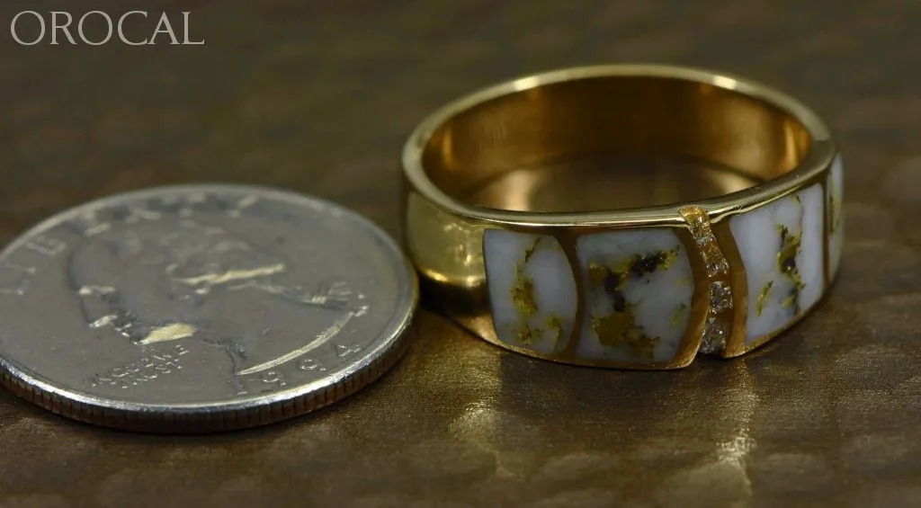 Gold Quartz Ring "Orocal" RMDL58SD9Q Genuine Hand Crafted Jewelry - 14K Gold Casting