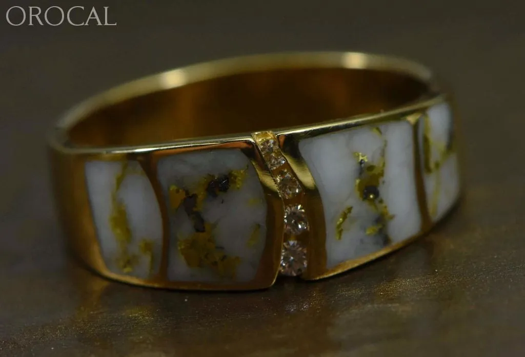Gold Quartz Ring "Orocal" RMDL58SD9Q Genuine Hand Crafted Jewelry - 14K Gold Casting