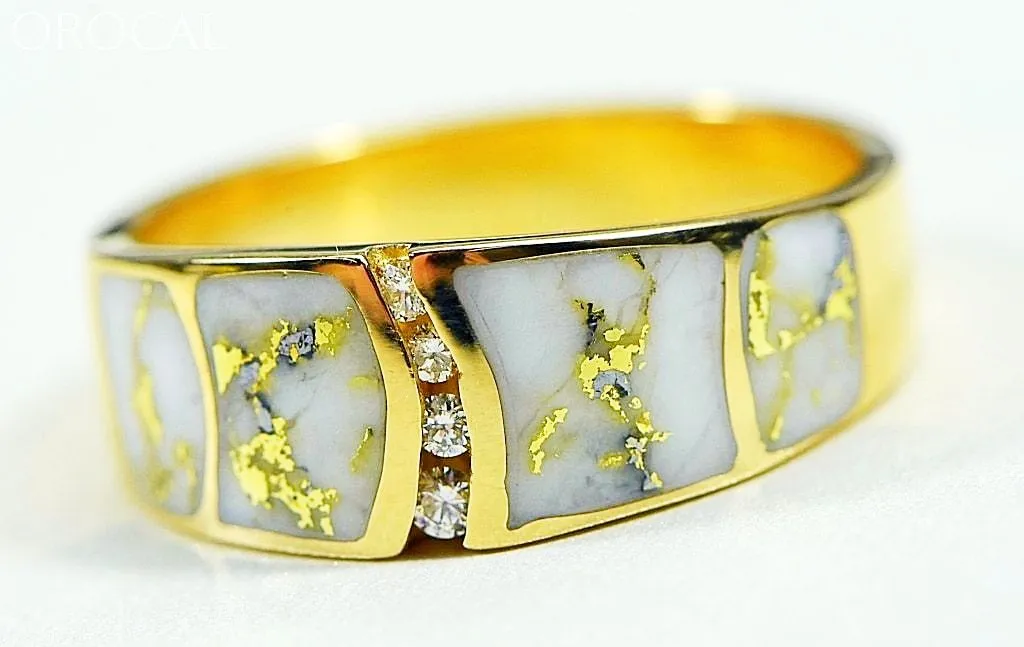 Gold Quartz Ring "Orocal" RMDL58SD9Q Genuine Hand Crafted Jewelry - 14K Gold Casting