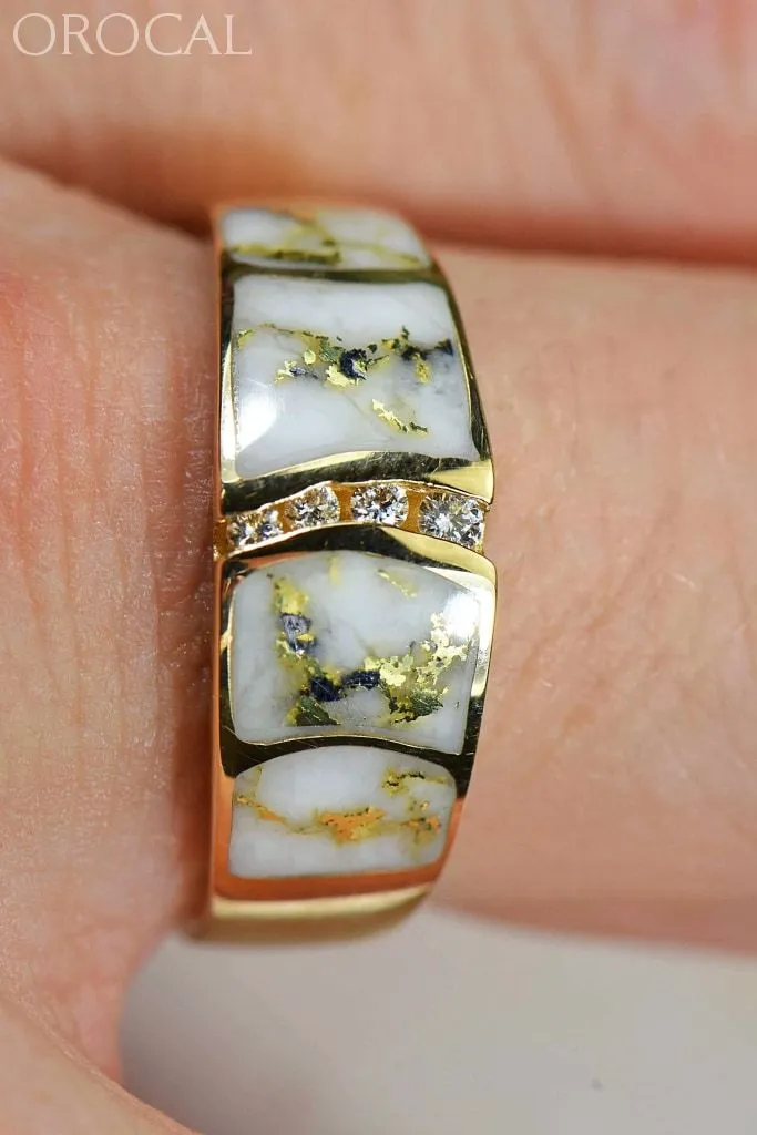 Gold Quartz Ring "Orocal" RMDL58SD9Q Genuine Hand Crafted Jewelry - 14K Gold Casting