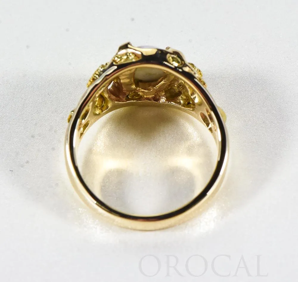 Gold Quartz Ring "Orocal" RMEQ103S Genuine Hand Crafted Jewelry - 14K Gold Casting