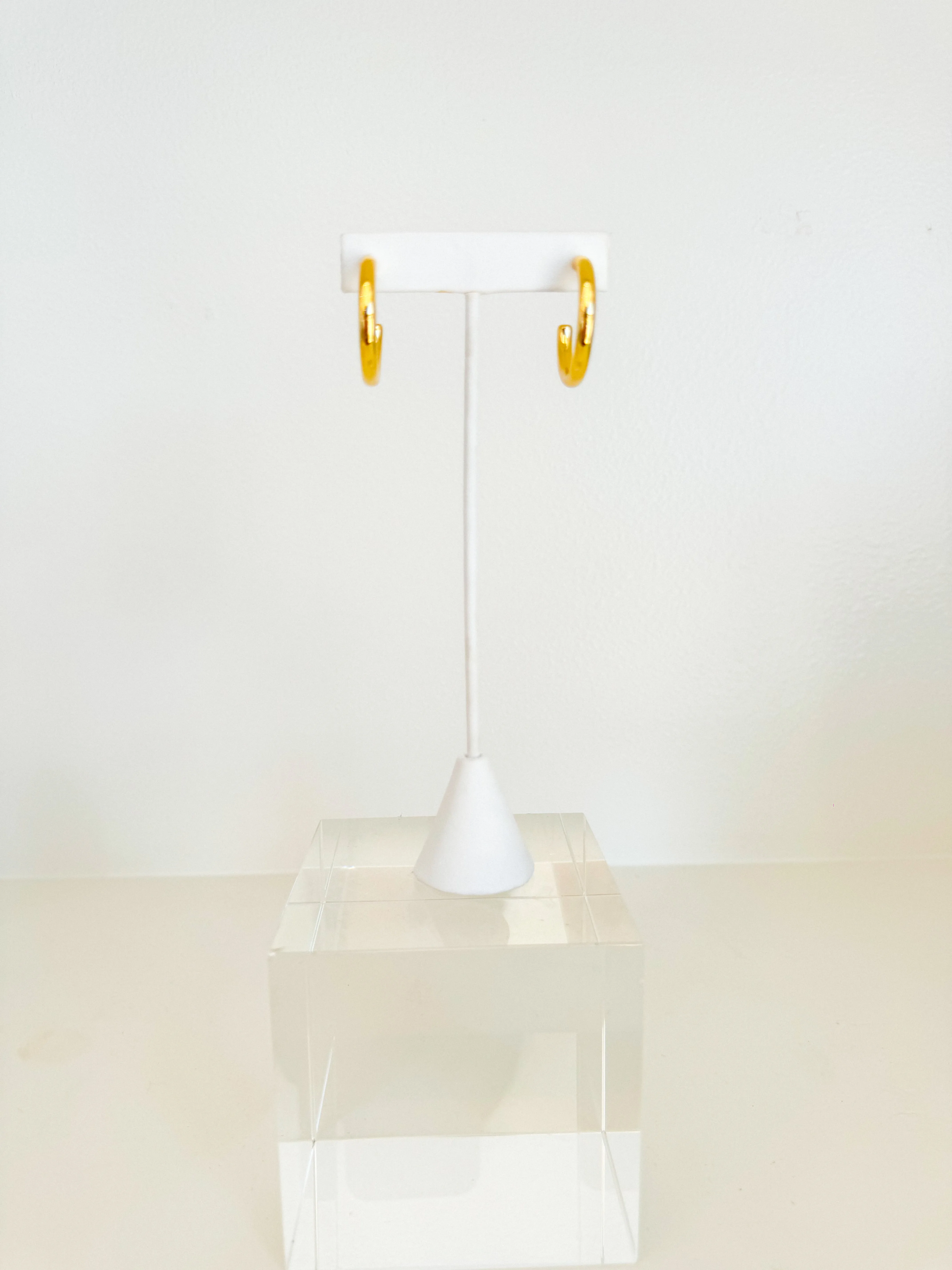 Gold Stainless Hollow Post Earring