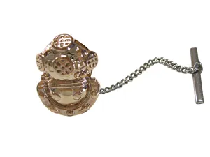 Gold Toned Diving Helmet Tie Tack