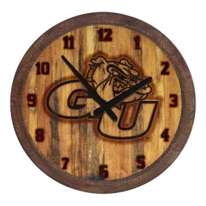 Gonzaga Bulldogs: GU - Branded "Faux" Barrel Top Wall Clock
