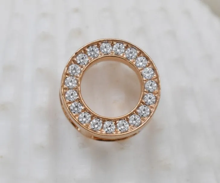 GORGEOUS REAL DIAMOND PENDANT| ROUND DIAMOND CLUSTER MINIMALIST NECKWEAR| 14K SOLID ROSE GOLD| VS/SI I-J COLOR PENDANT| APRIL BIRTHSTONE