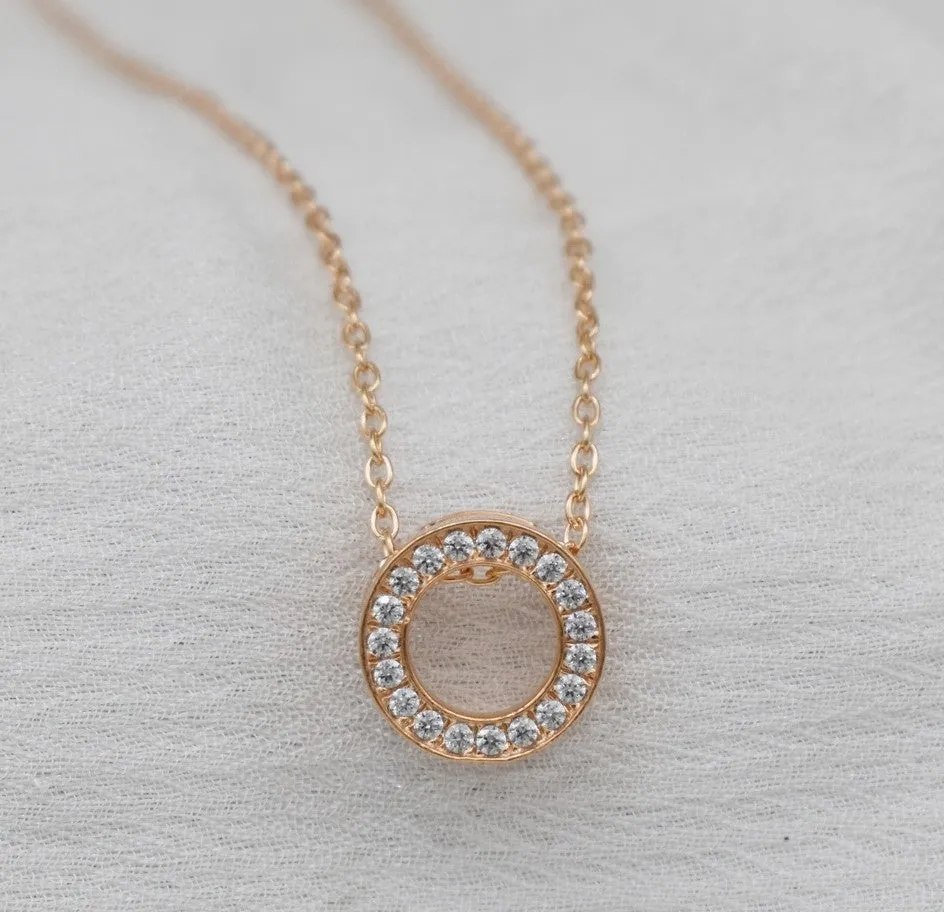 GORGEOUS REAL DIAMOND PENDANT| ROUND DIAMOND CLUSTER MINIMALIST NECKWEAR| 14K SOLID ROSE GOLD| VS/SI I-J COLOR PENDANT| APRIL BIRTHSTONE
