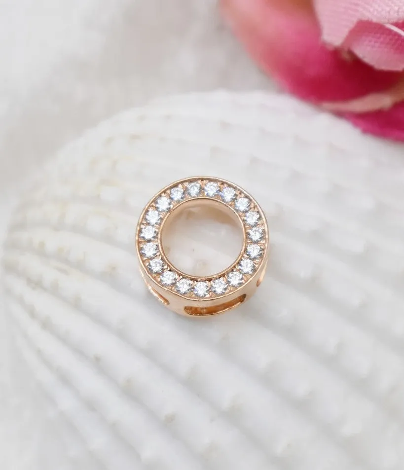 GORGEOUS REAL DIAMOND PENDANT| ROUND DIAMOND CLUSTER MINIMALIST NECKWEAR| 14K SOLID ROSE GOLD| VS/SI I-J COLOR PENDANT| APRIL BIRTHSTONE