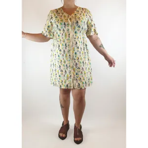 Goxoh pre-owned pretty sailboat print dress size L (best fits size 14)