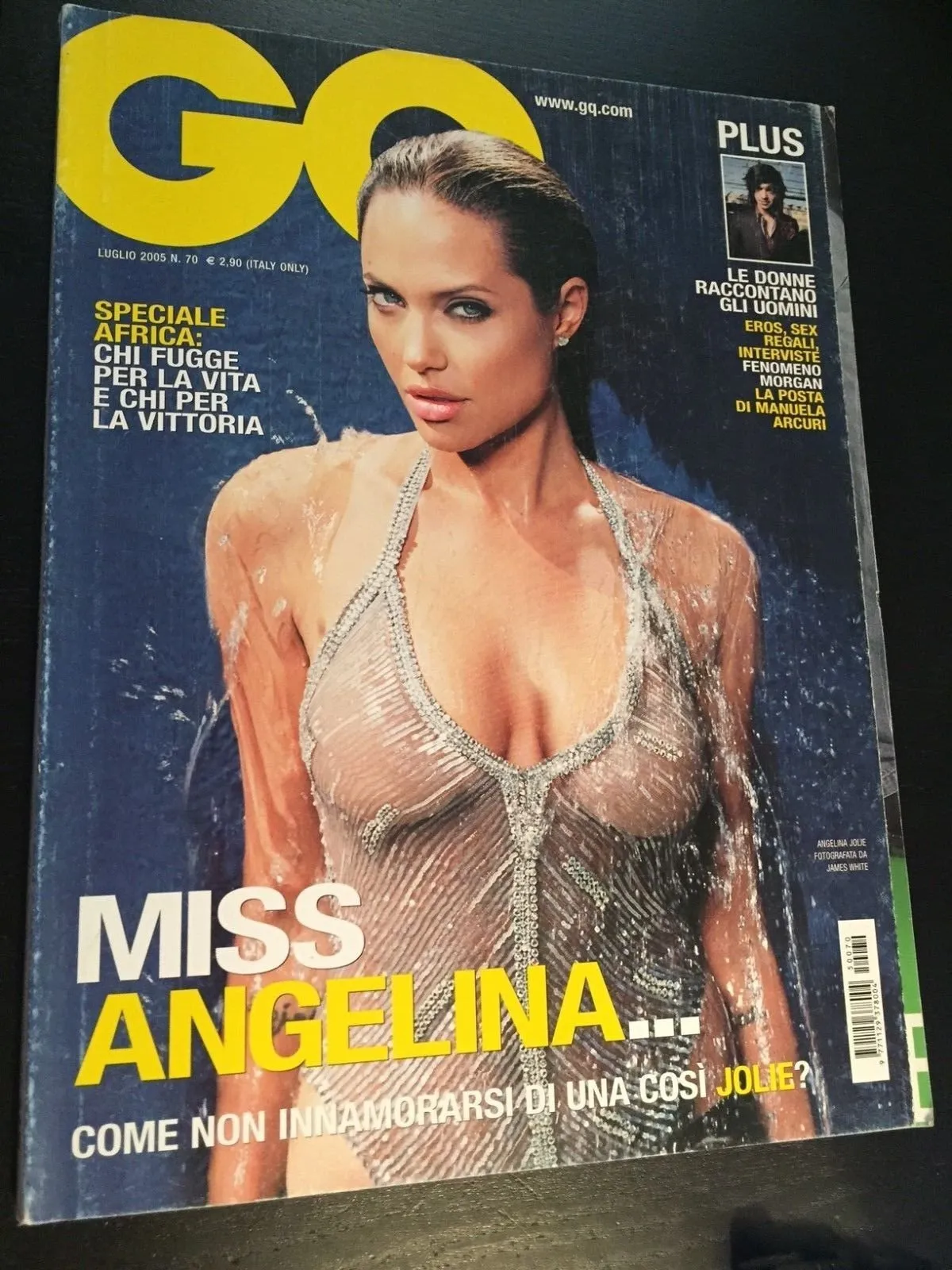 GQ Italia Magazine 2005 ANGELINA JOLIE Brad Pitt NOAH MILLS Elian Khan