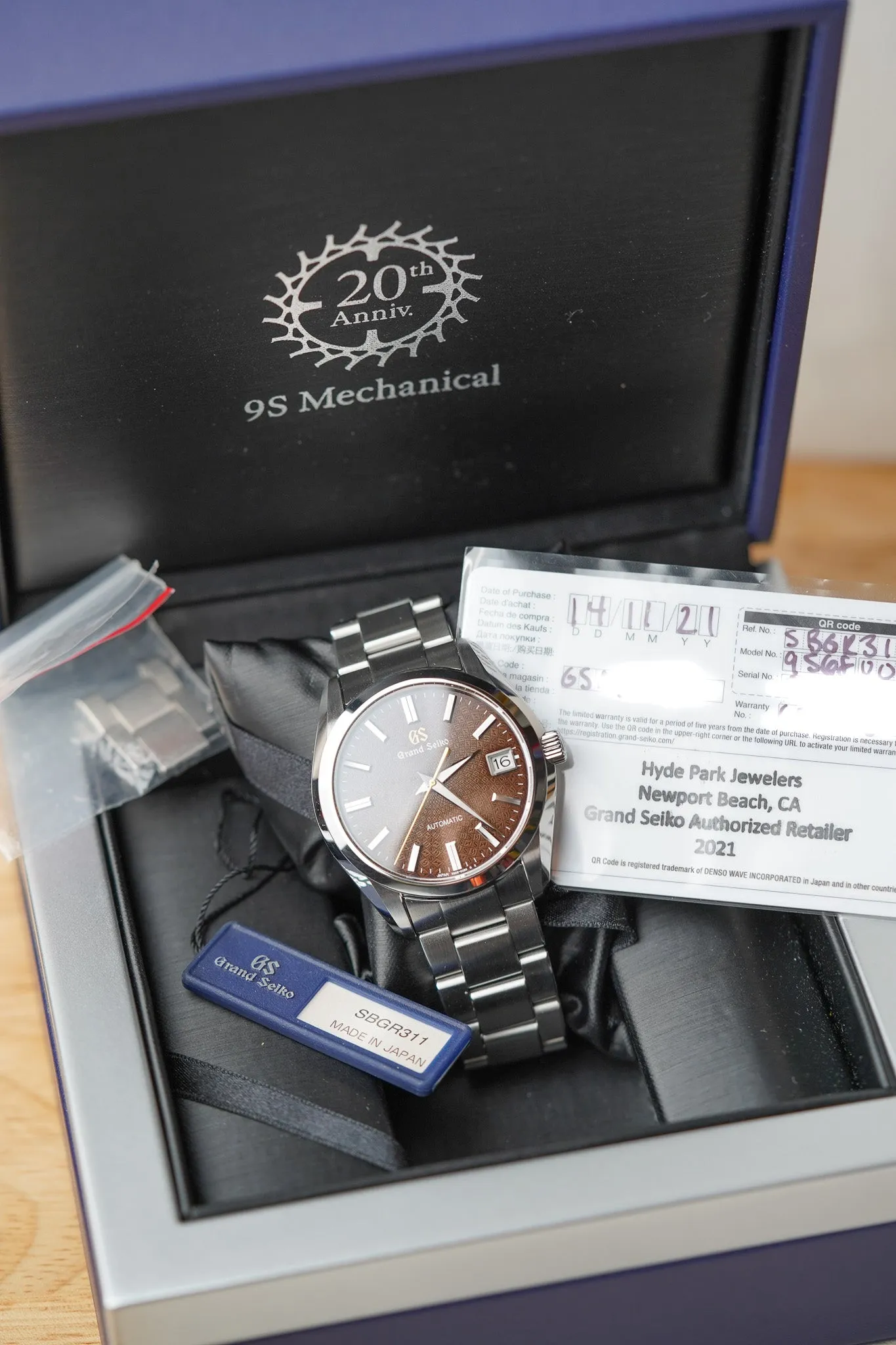 Grand Seiko Heritage 20th Anniversary SBGR311 "Cookie"