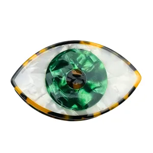 Green Evil Eye Hair clip
