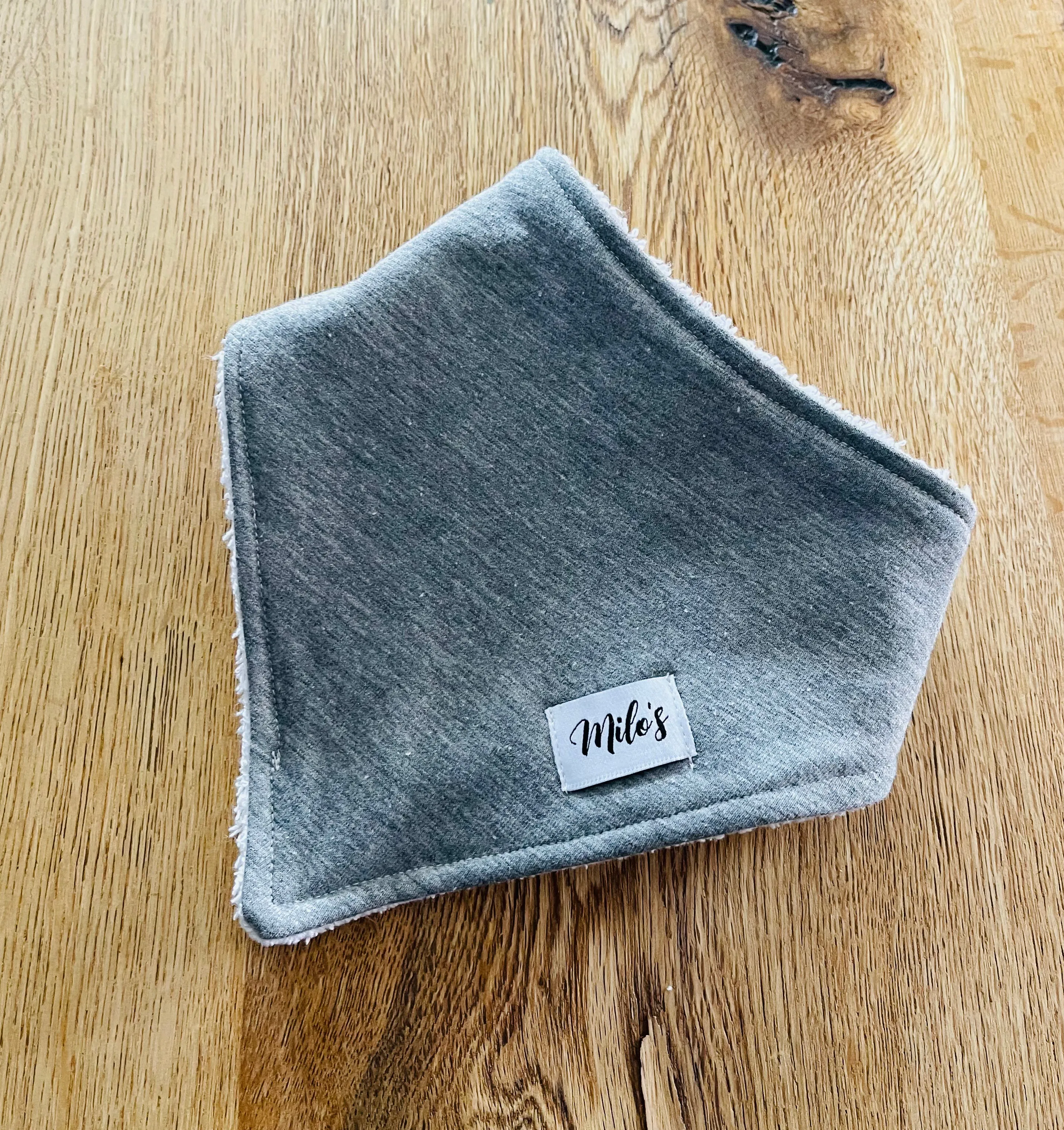 Grey Bandana Bib