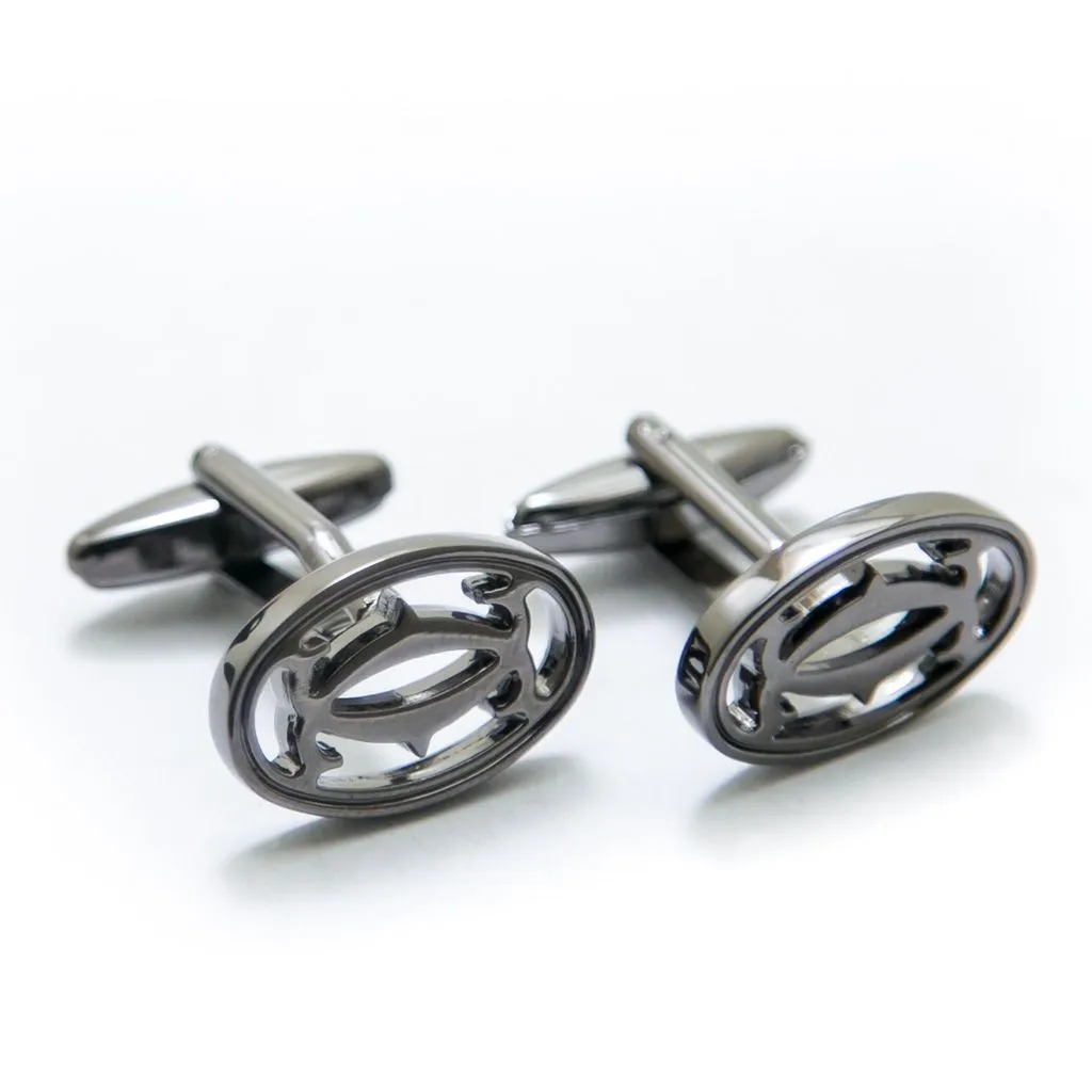 Gucci Mens Cufflinks – Branded Mens Cufflinks – Glossy Black