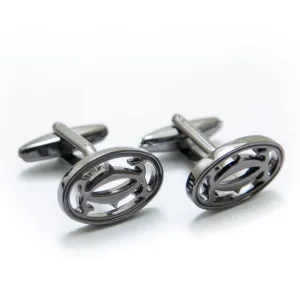Gucci Mens Cufflinks – Branded Mens Cufflinks – Glossy Black