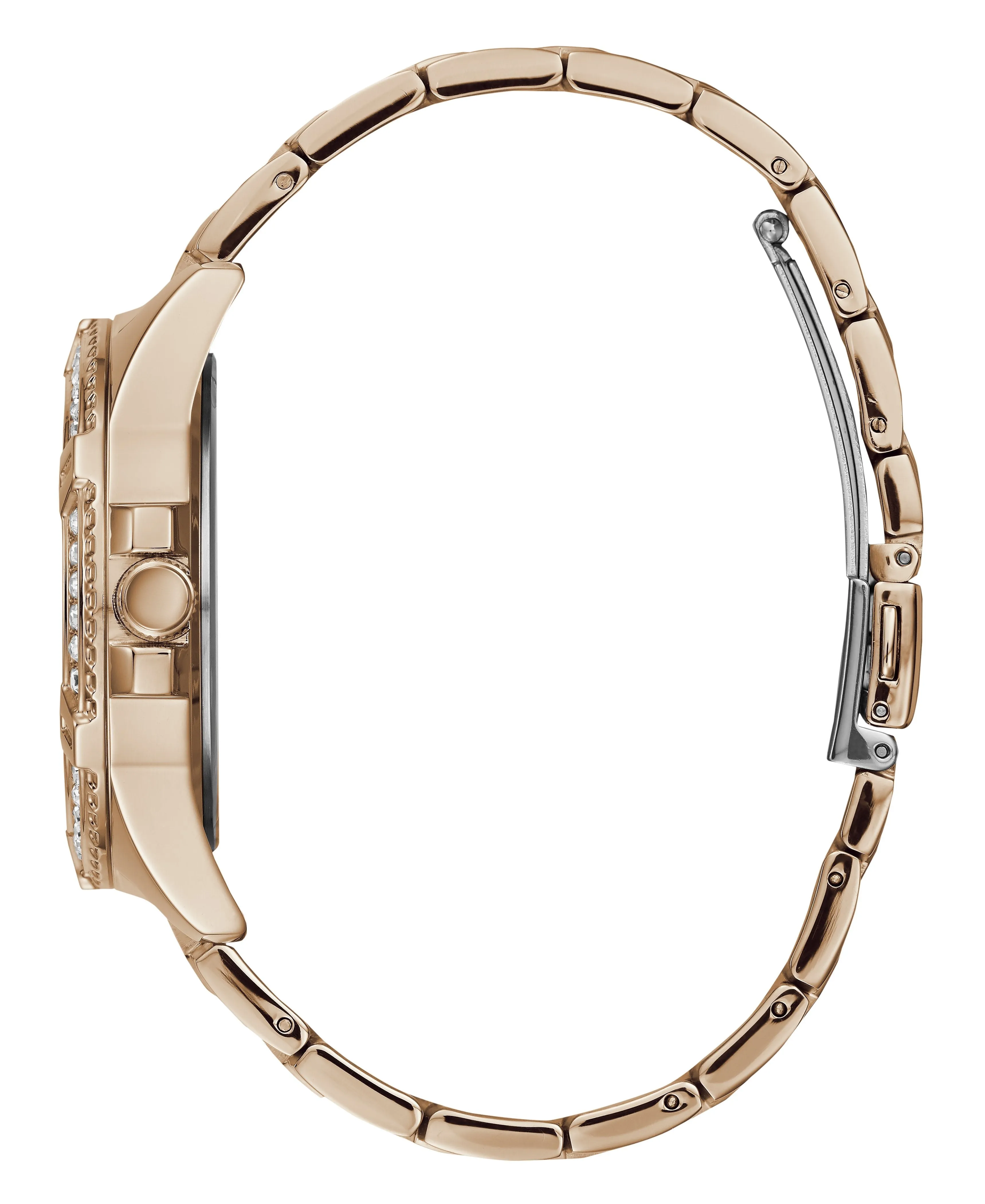 Guess Ladies Frontier Crystal Rose Gold Watch W1156L3