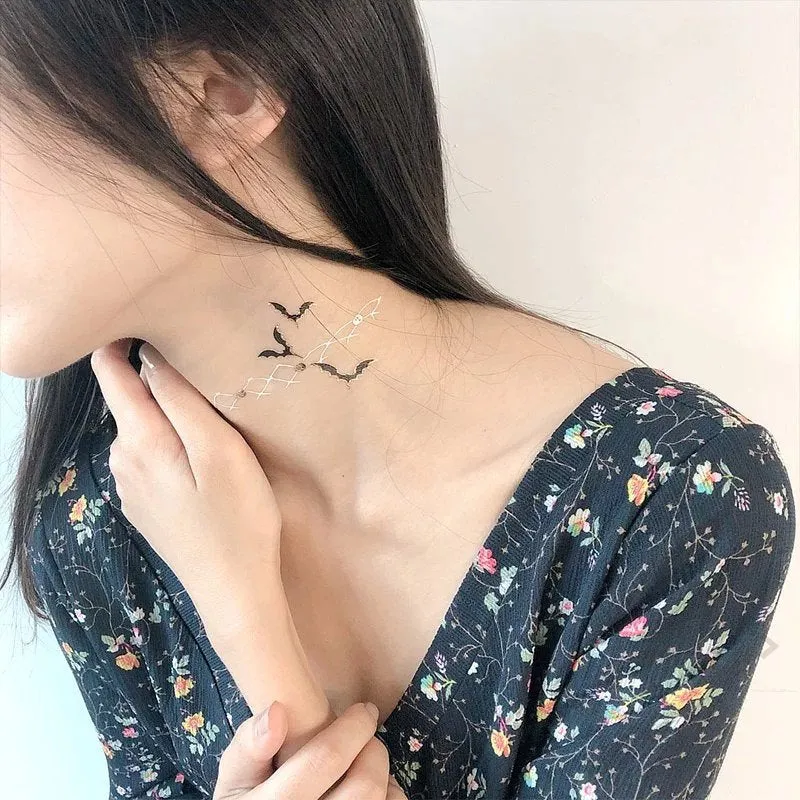 Halloween Bat Temporary Tattoo