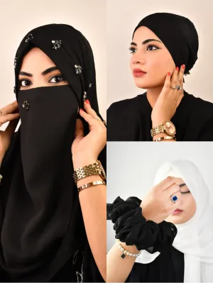 Handwork Luxury Mukammal Full Hijab Set