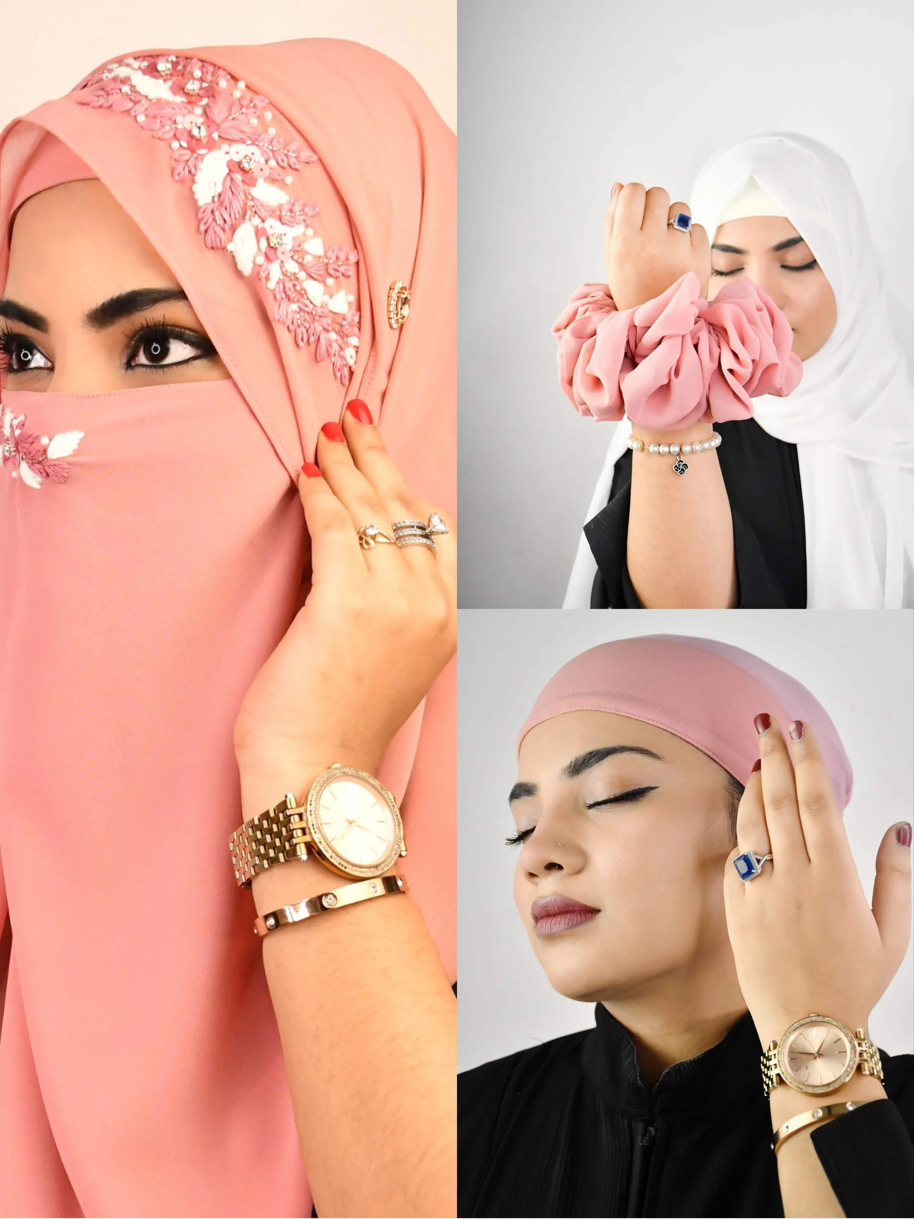 Handwork Luxury Mukammal Full Hijab Set