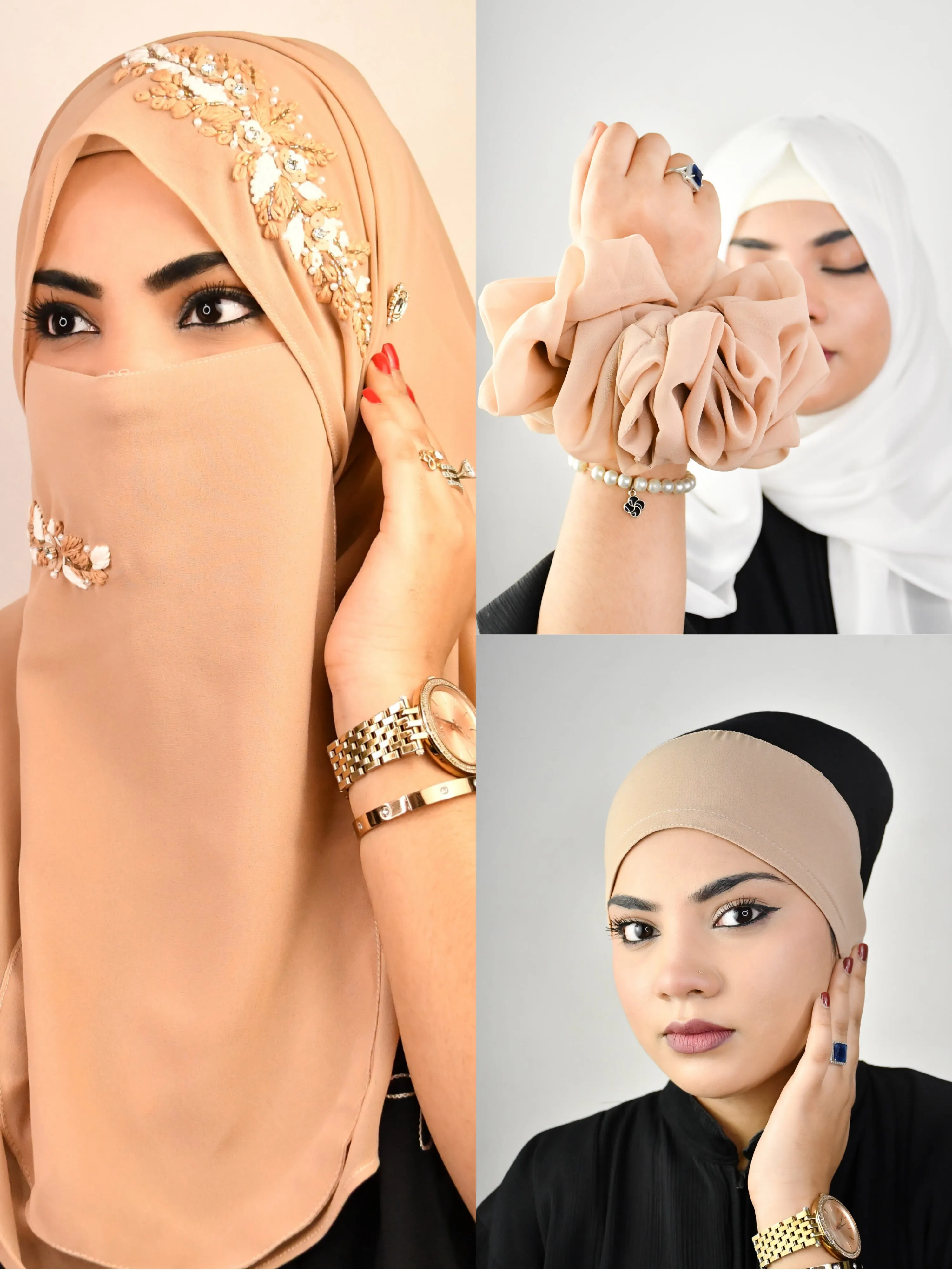 Handwork Luxury Mukammal Full Hijab Set