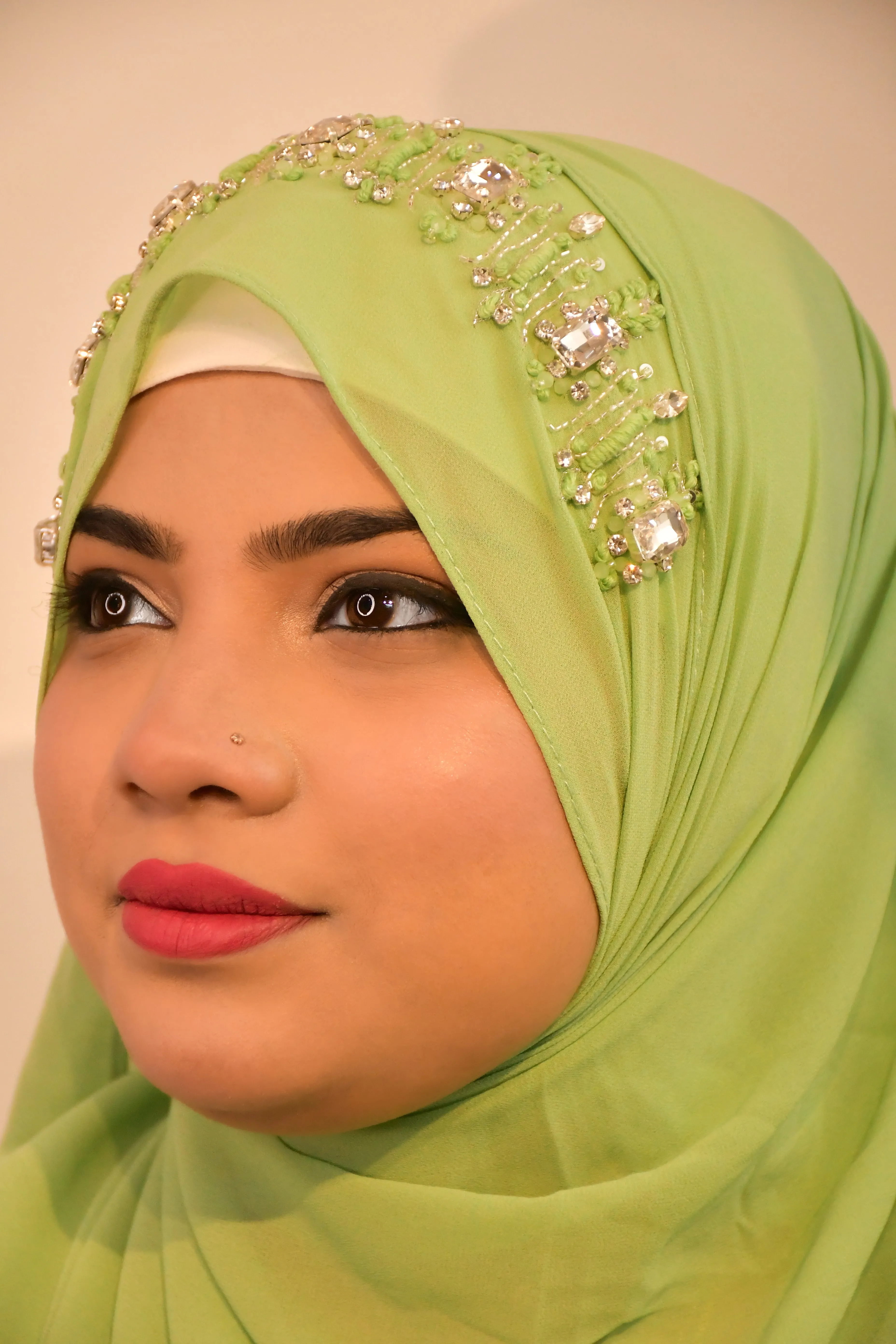 Handwork Partywear Diamond Premium Hijab Luxury Scarf