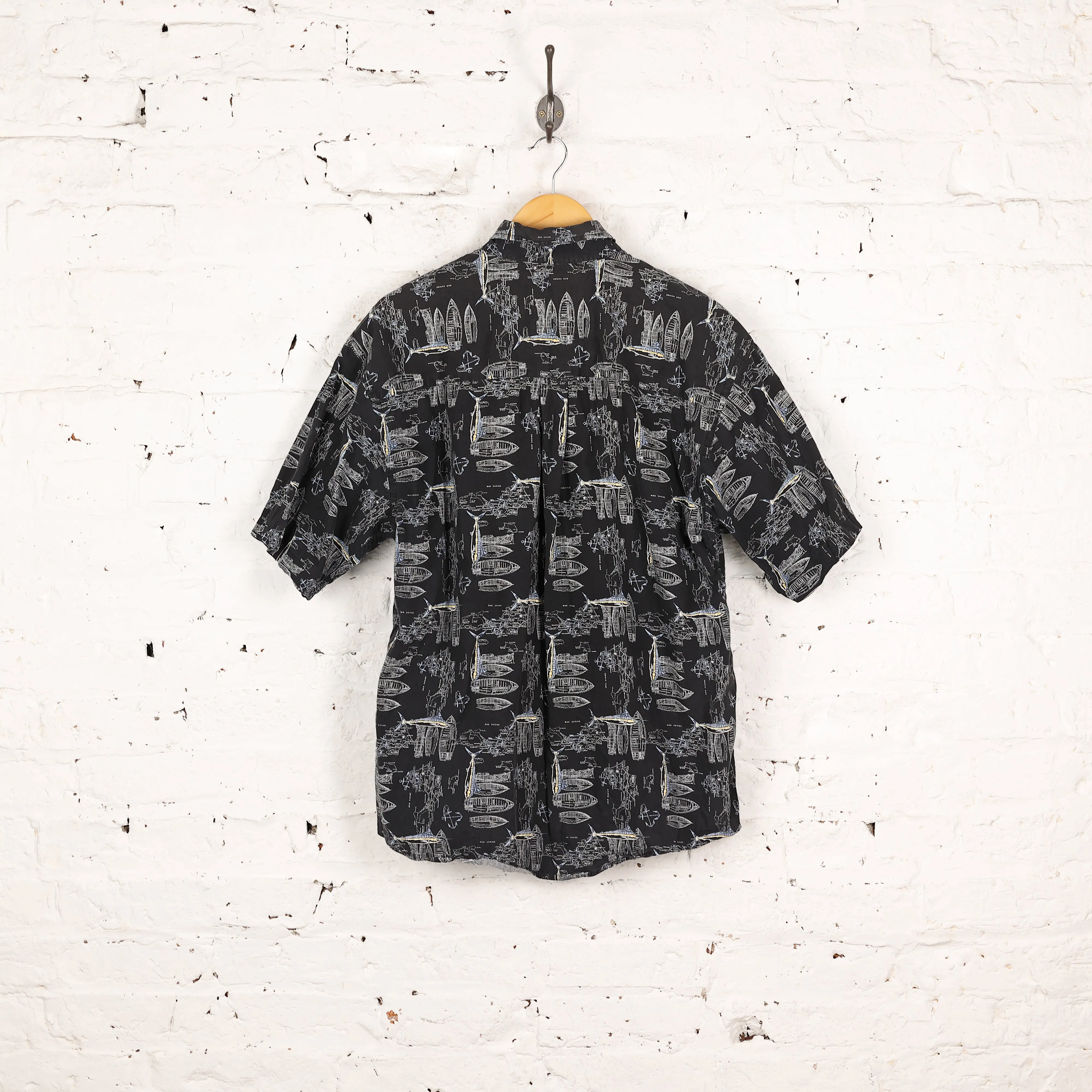 Headlock 90's Pattern Print Shirt - Black - L