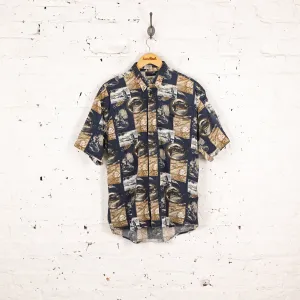 Headlock 90'S Pattern Print Shirt - Blue - M