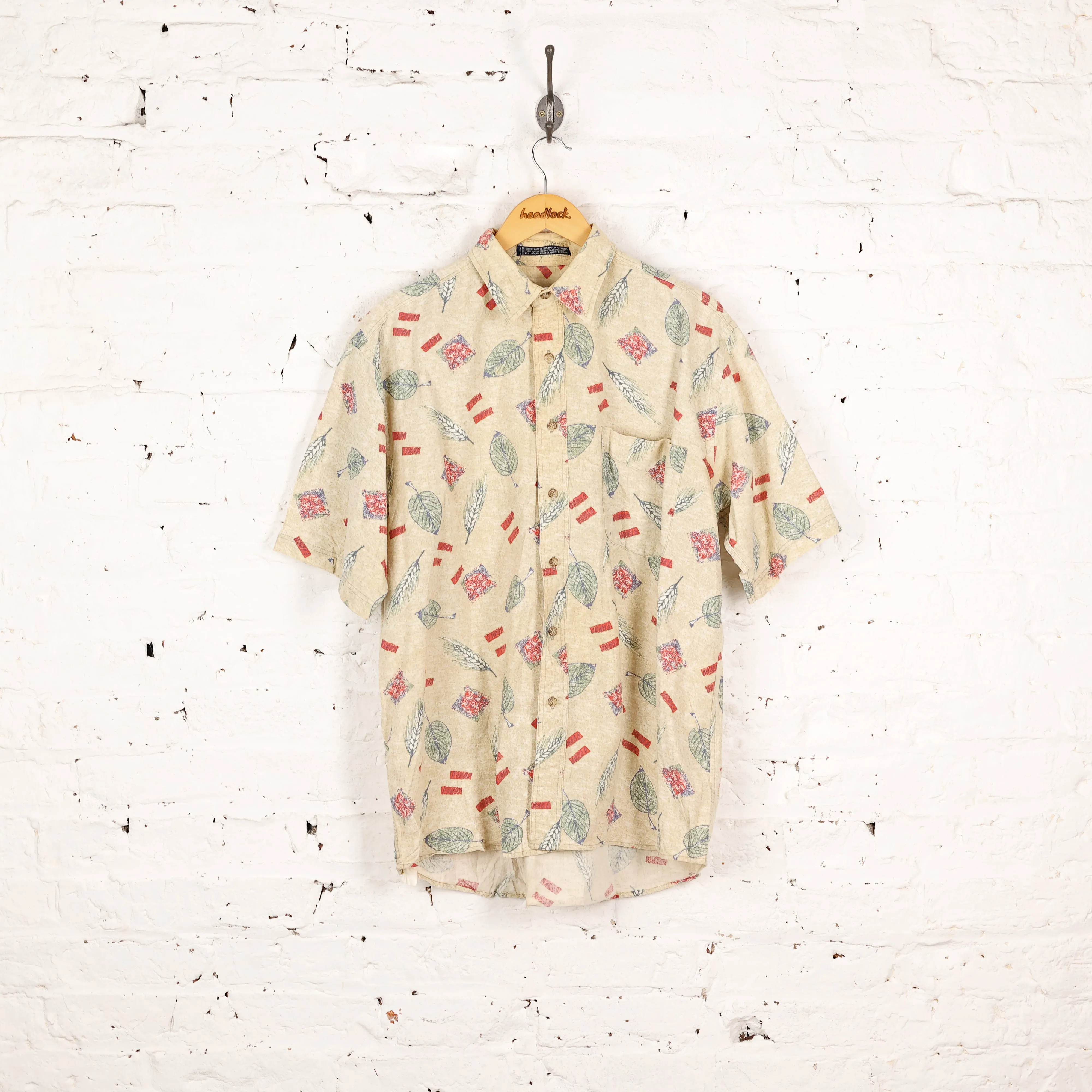 Headlock 90'S Pattern Print Shirt - Brown - M