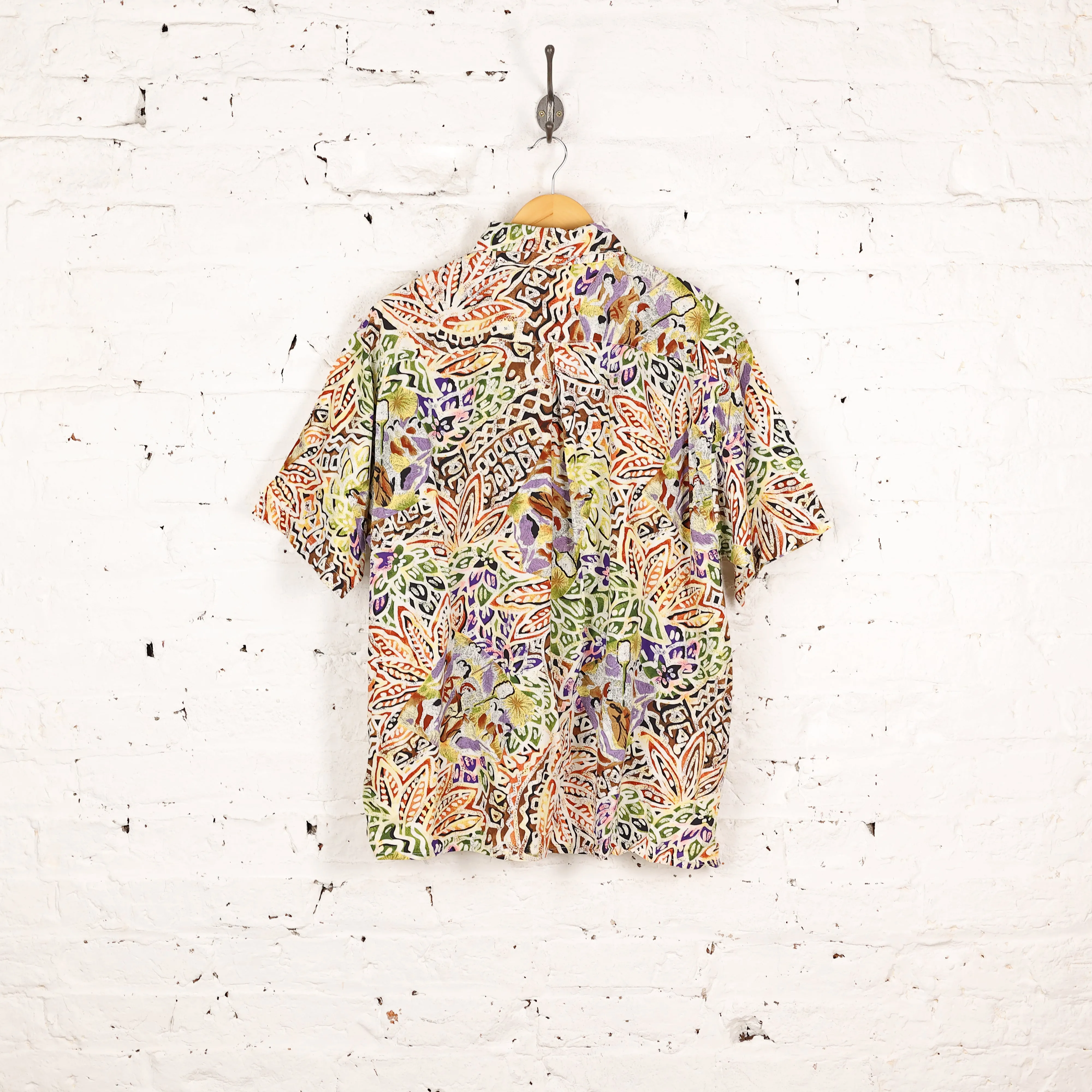Headlock 90's Pattern Print Shirt - White - S