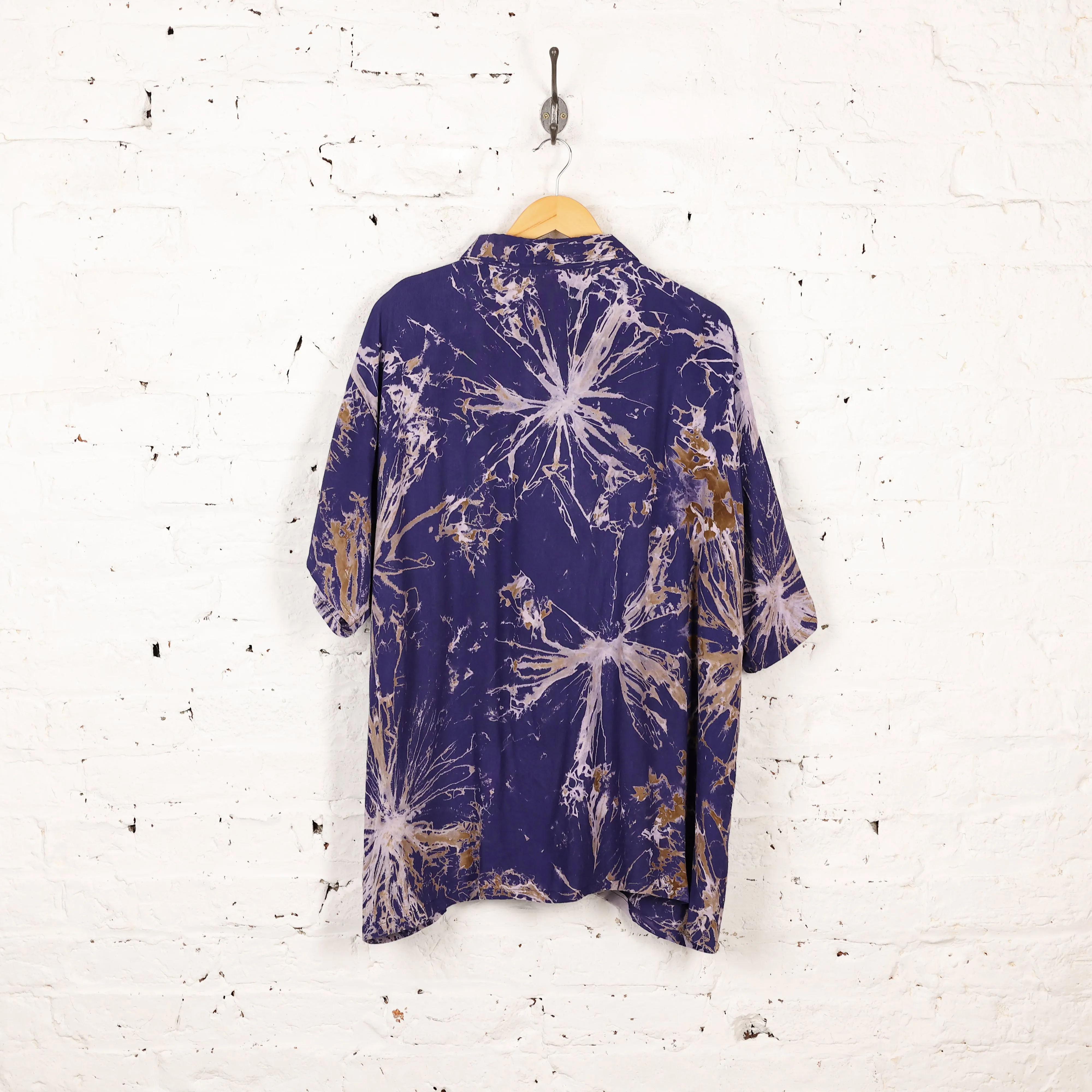 Headlock Vintage 90s Pattern Shirt - Blue - XXL
