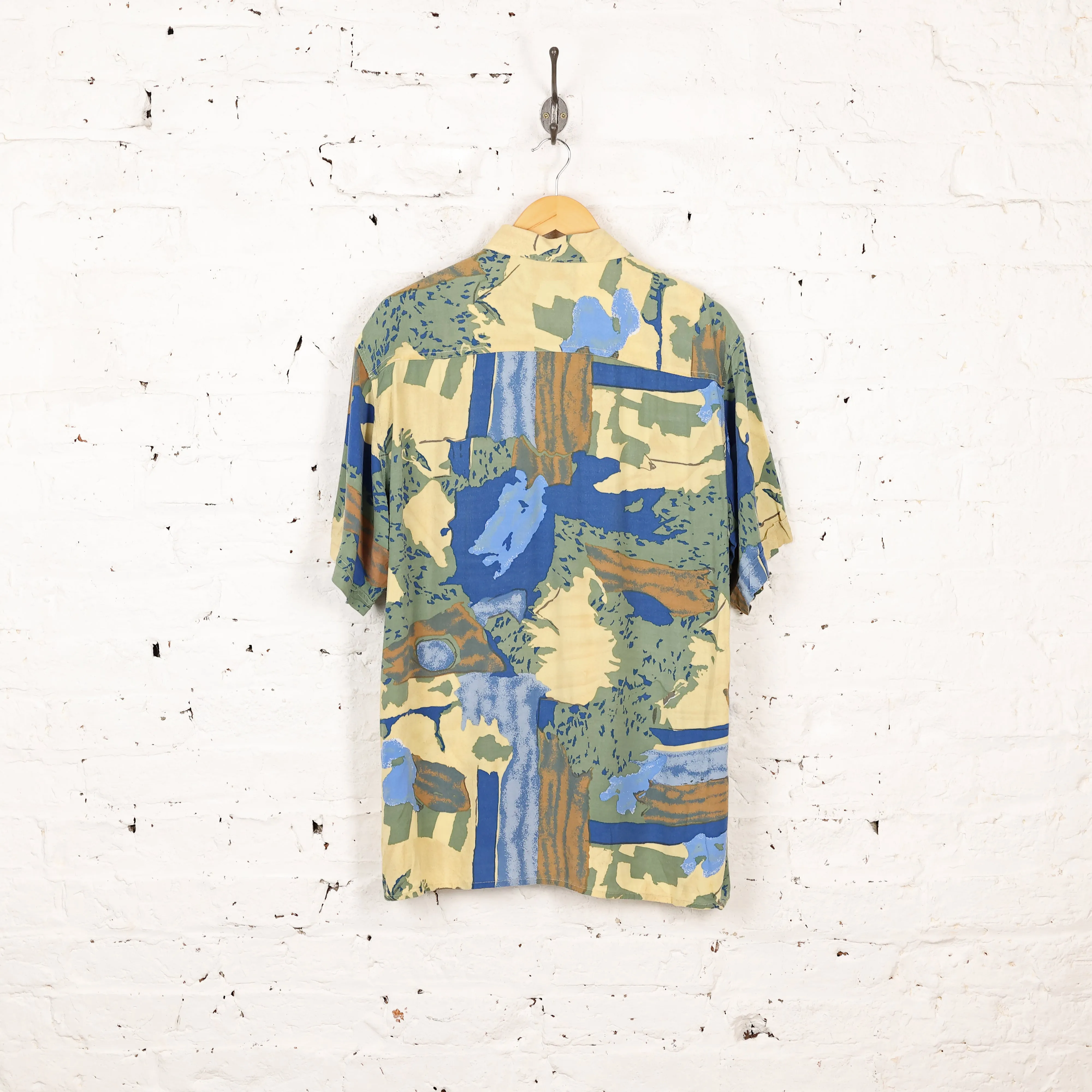 Headlock Vintage 90s pattern Shirt - Green/Blue - L