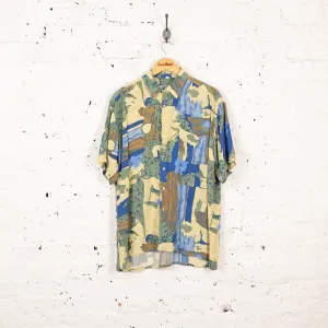 Headlock Vintage 90s pattern Shirt - Green/Blue - L