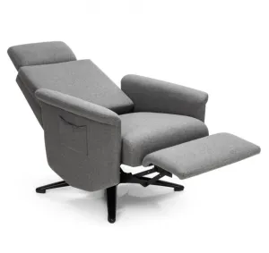 Heavy Duty Relaxing Swivel Comfortable Massage Recliner Single Sofa Chair With Adjustable Headrest | Massage Remote | 8 Massage Modes | Gray