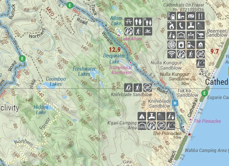 Hema Fraser Island Kgari Map