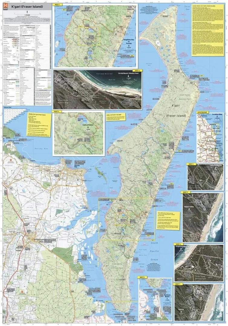 Hema Fraser Island Kgari Map