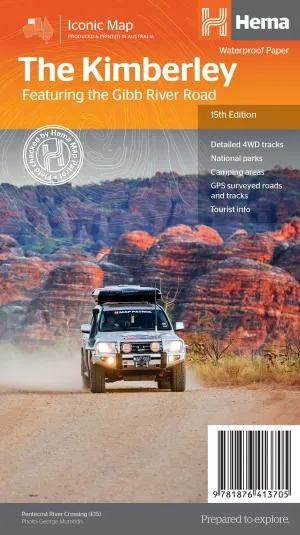 HEMA Map - Kimberley featuring the Gibbing River Road