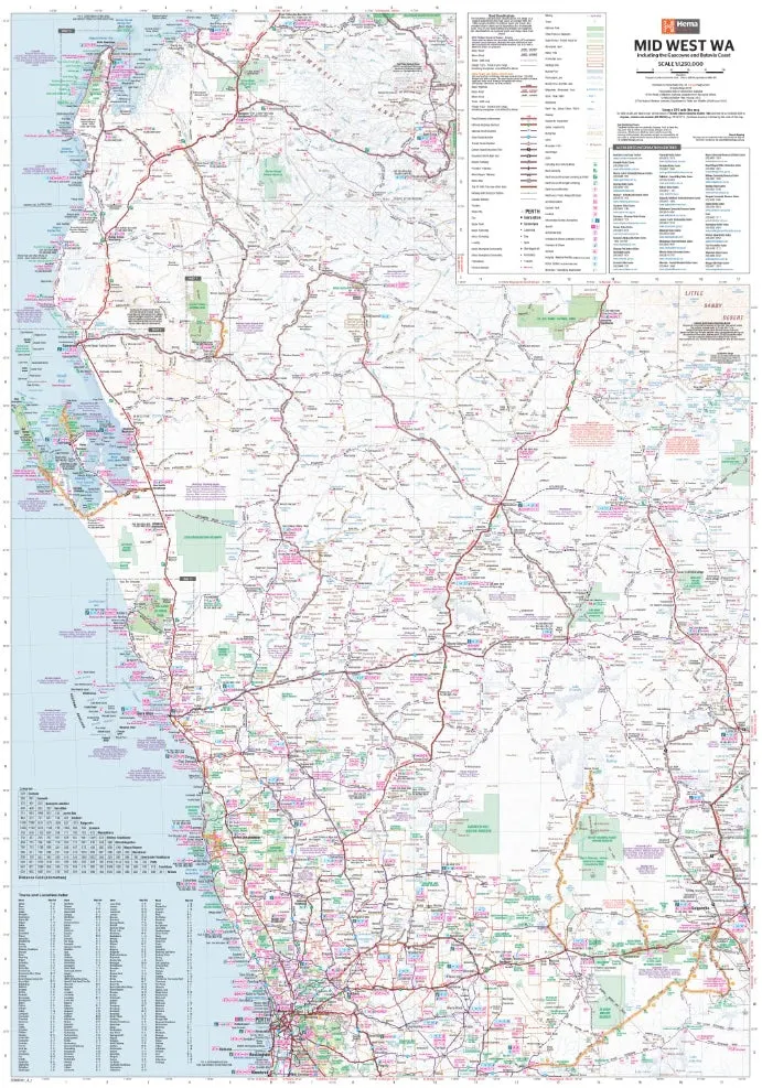 Hema Mid West Western Australia Map
