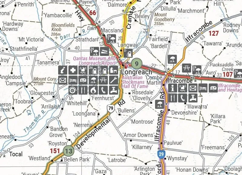 Hema Outback Queensland Map