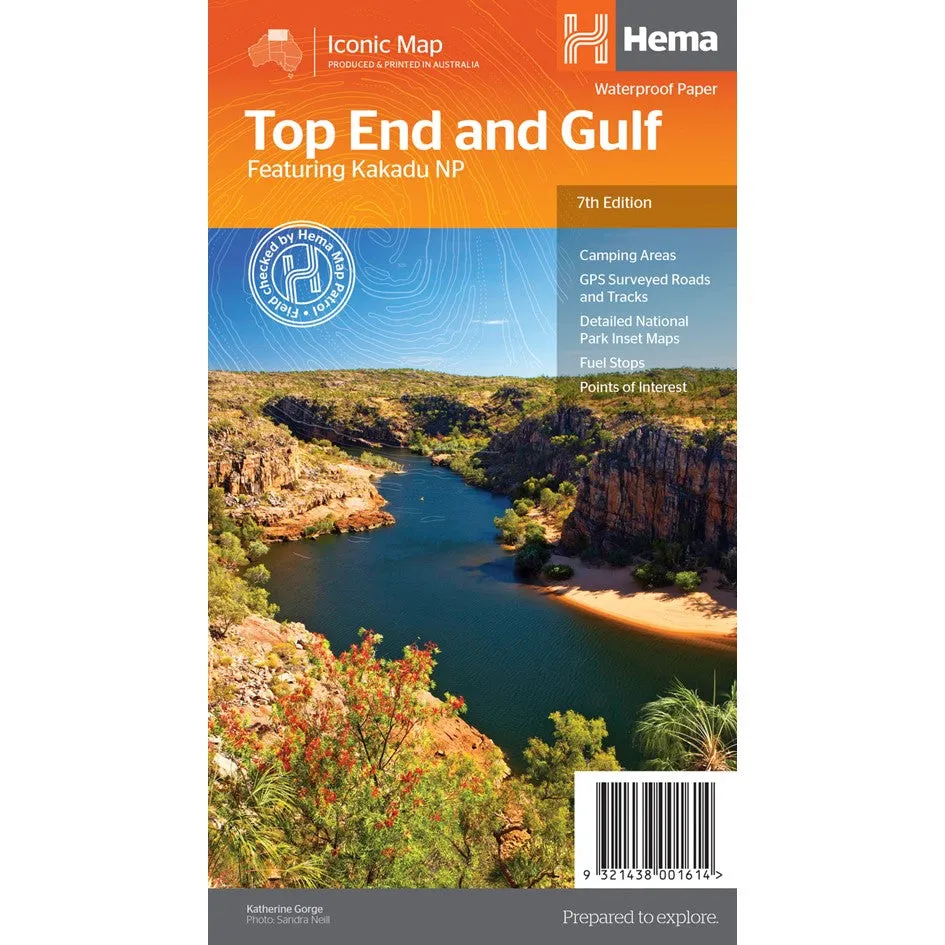 HEMA TOP END AND GULF FEATURING KAKADU NP MAP