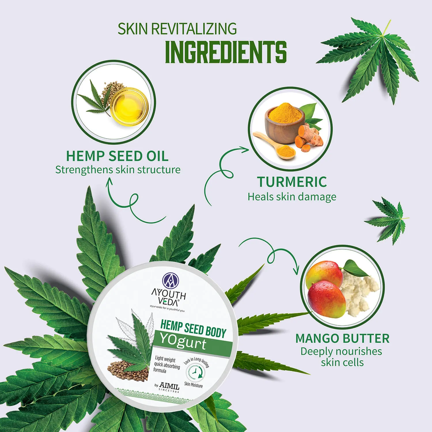 Hemp Seed Body Yogurt for All Skin Types - Net Qty- 200g