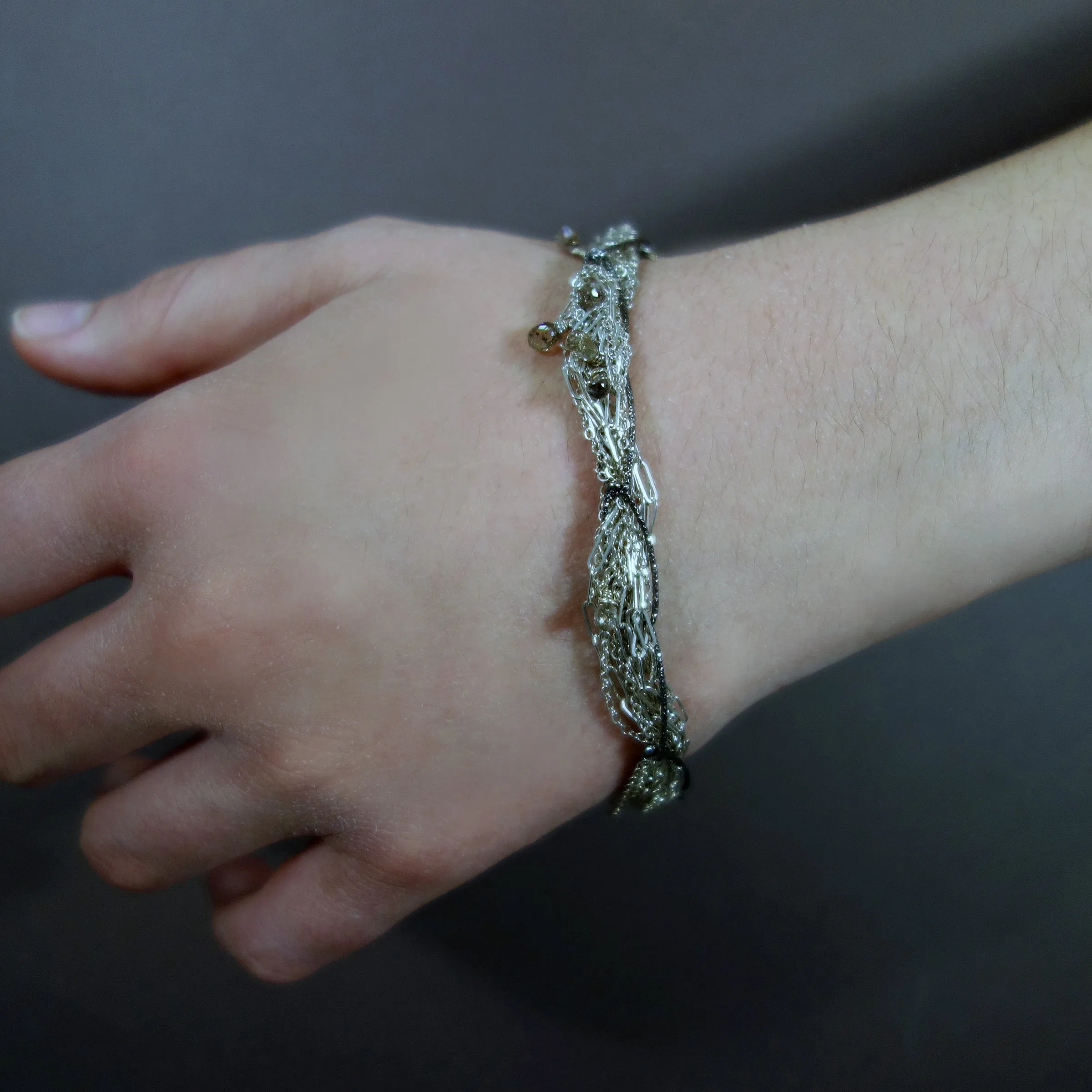 Her Heart Skipped a Beat teardrop diamonds bracelet