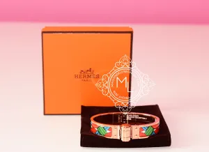 Hermes Balades Equestres Folk Enamel Bangle S