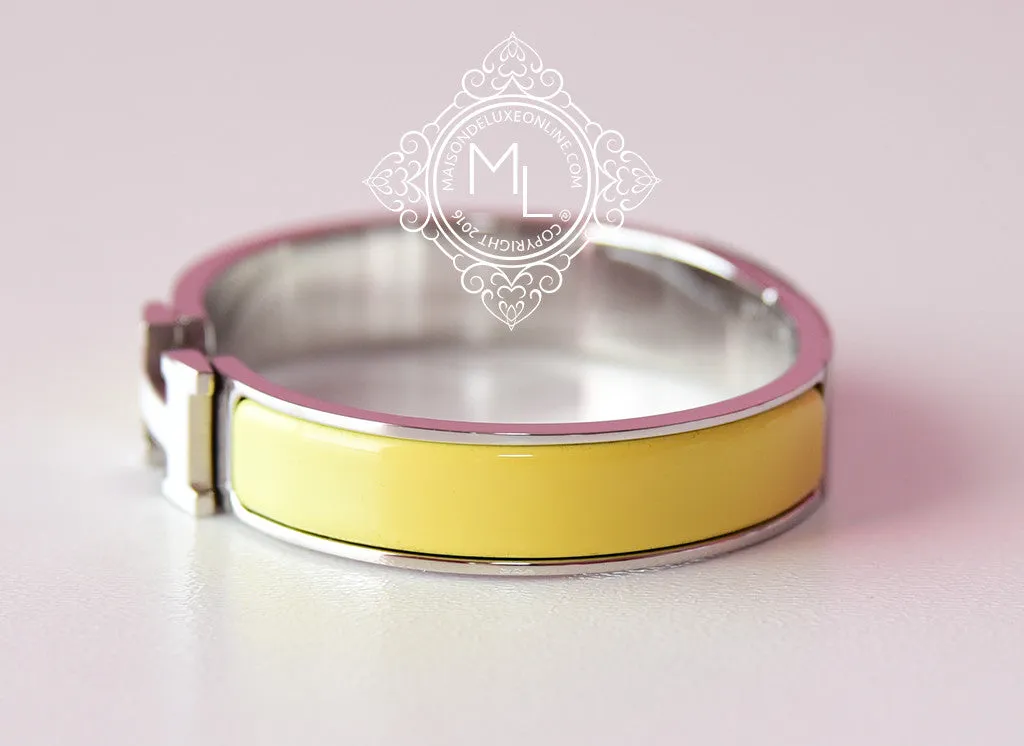 Hermes Jaune Citron Clic Clac Narrow Bracelet