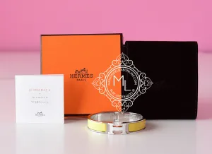 Hermes Jaune Citron Clic Clac Narrow Bracelet